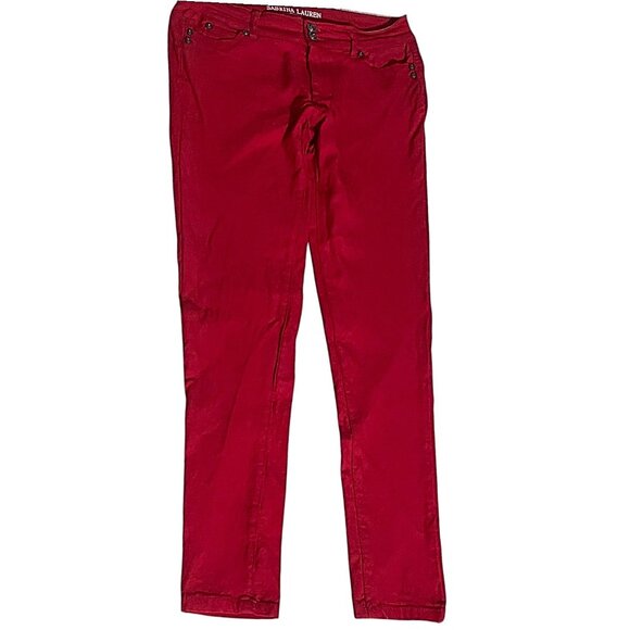 Sabrina Lauren Denim - 🔴 Sabrina Lauren Skinny Capri Jeans Pants – Vibrant Red  Stretch Fit Size 8P